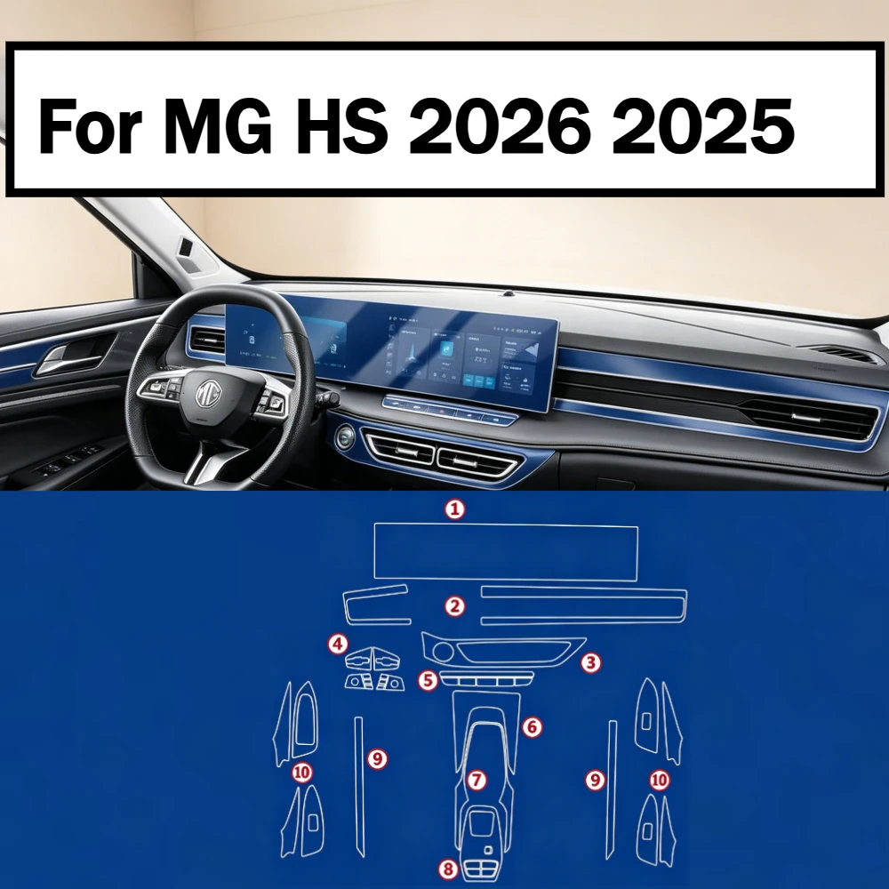 MG HS Interior Screen & Console Protection Film