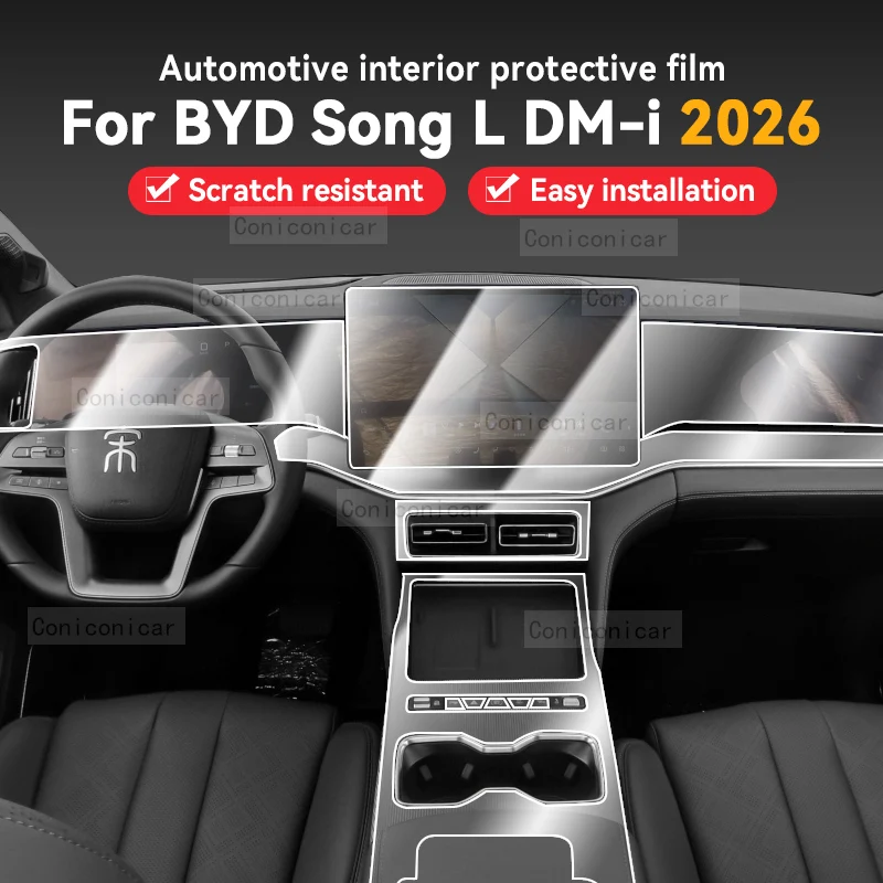 BYD Song L DM-i 2026 Dashboard & Screen TPU Protective Film