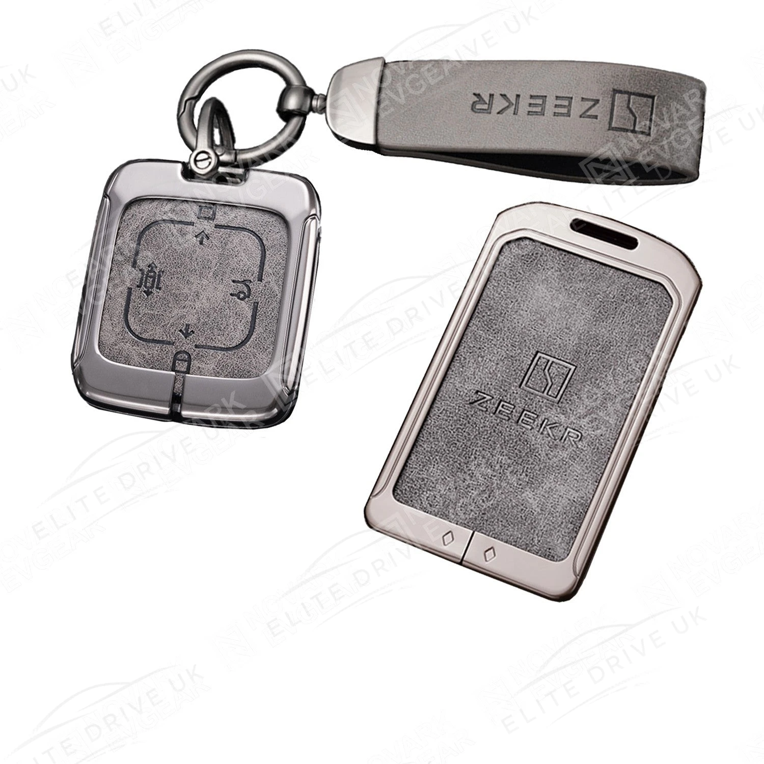 Zeekr PU Leather Emblem Keychain