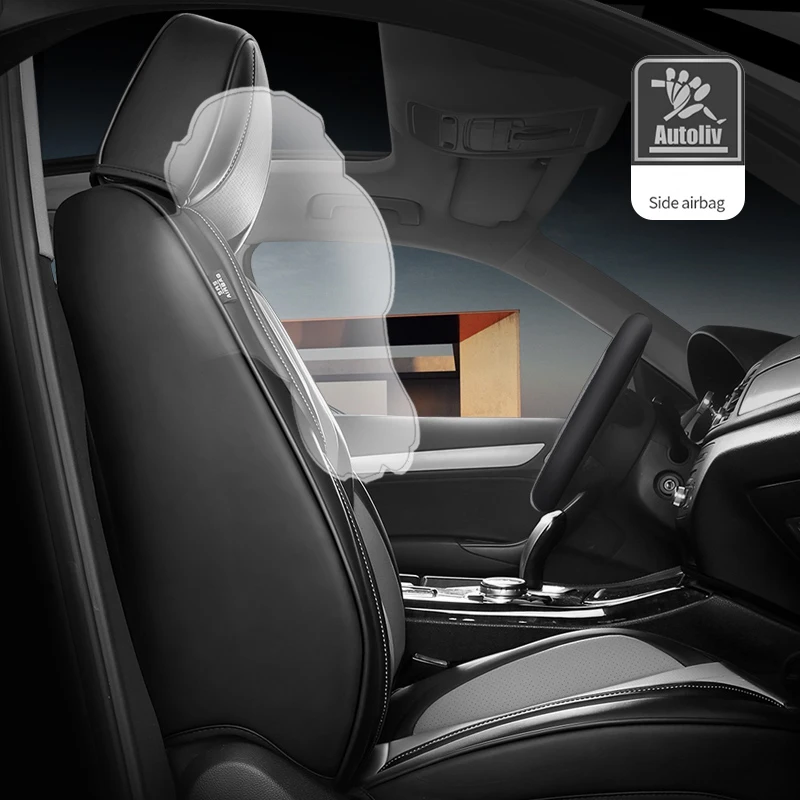 Universal Nappa Leather Full Seat Cover Set view 4