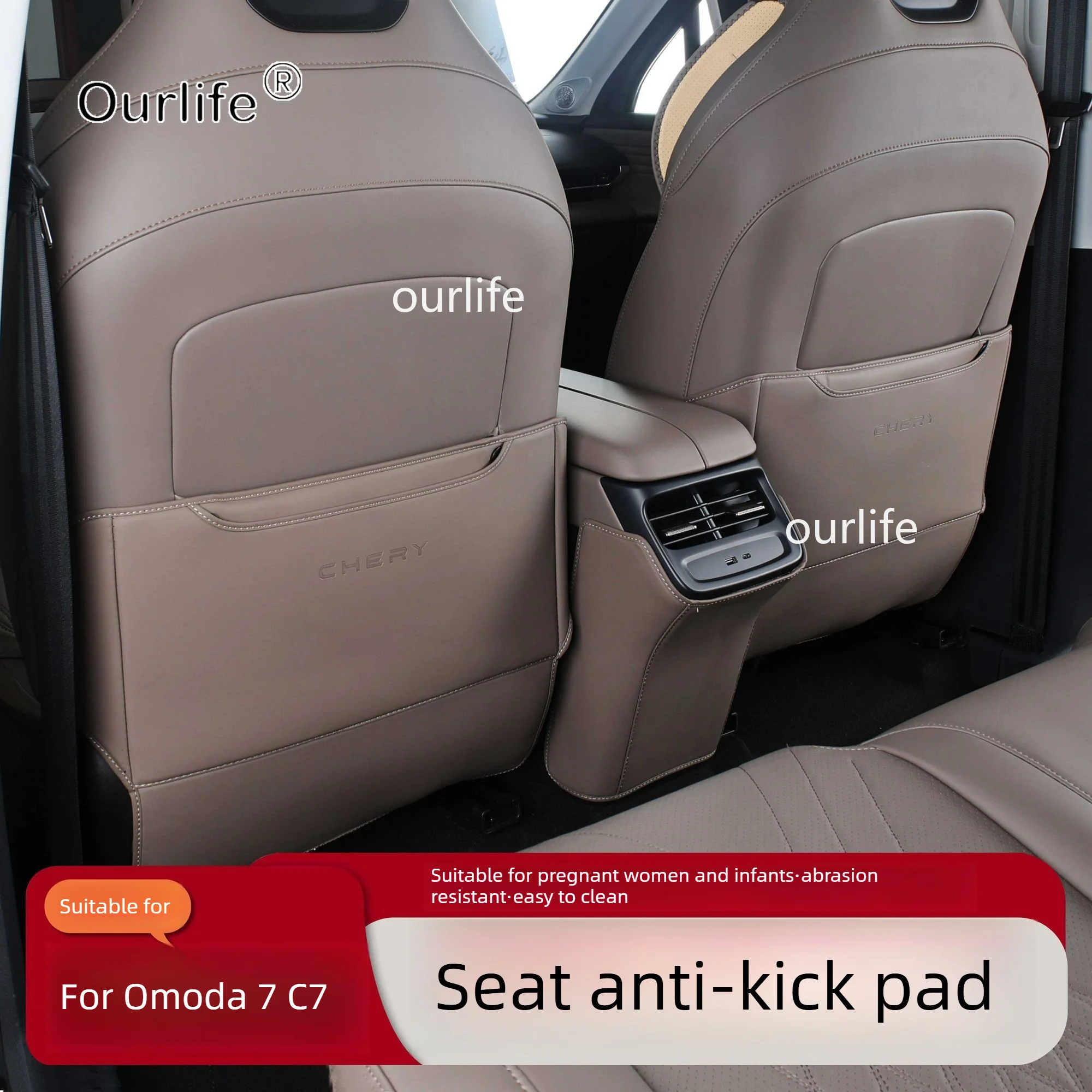 Omoda 7 (C7) 2026-2027 Rear Seat Anti-Kick Protection Pads view 3
