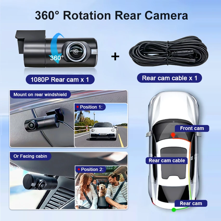Omoda 5 / C5 / E5 / 5X 4K Dual-Lens Dash Cam (Plug & Play) view 4