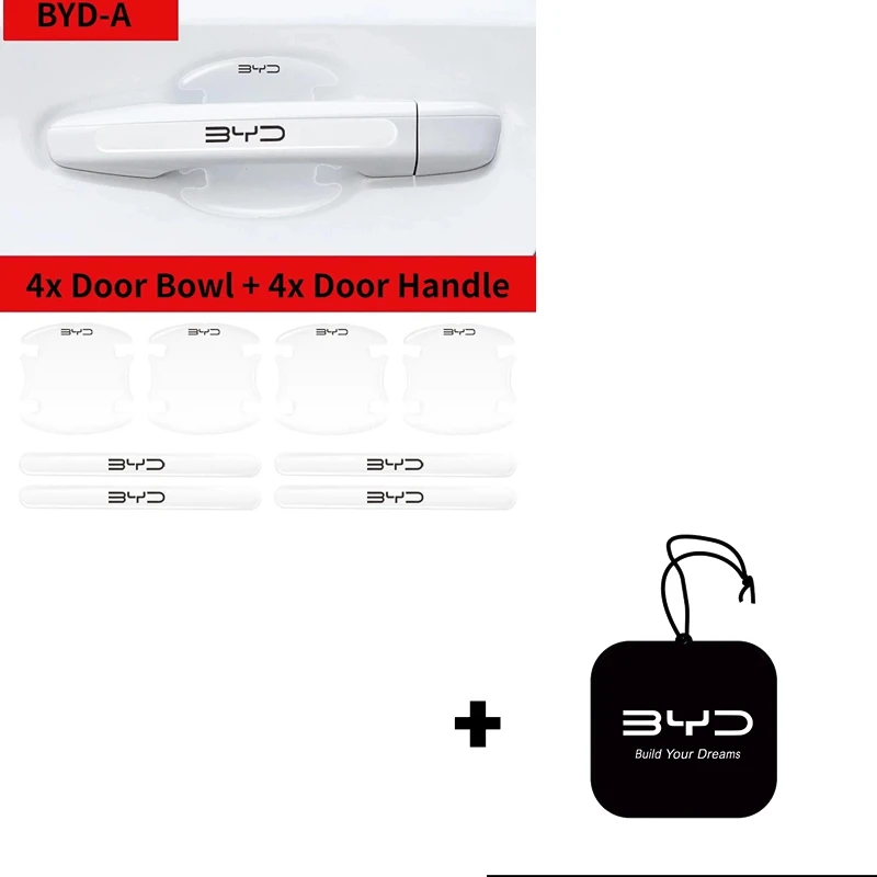 BYD Door Bowl Anti-Collision Protective Stickers (8pcs) view 6