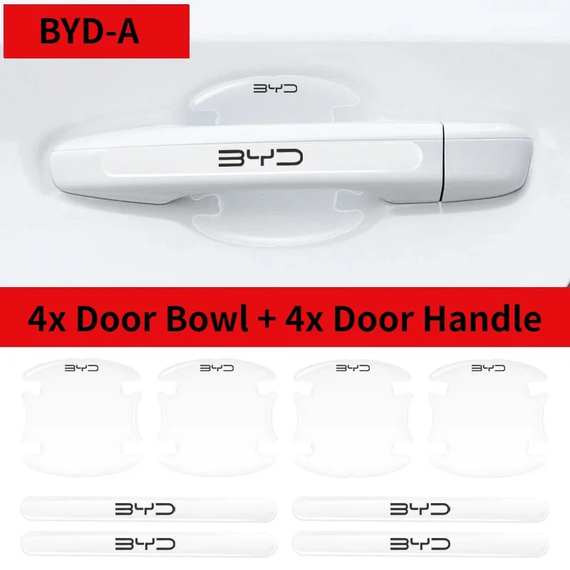BYD Door Bowl Anti-Collision Protective Stickers (8pcs) view 5