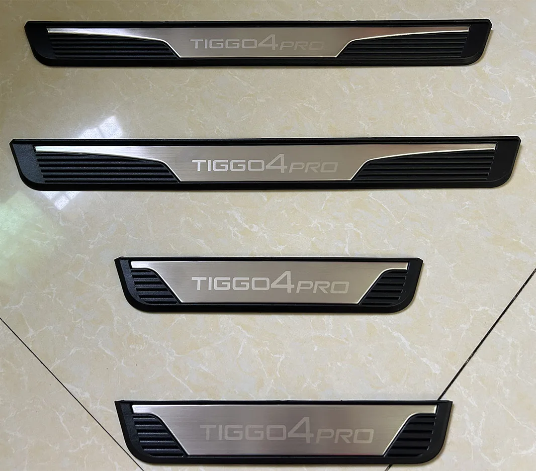 Chery Tiggo 4 Pro Stainless Steel Door Sill Scuff Plate Guards (4pcs) view 2