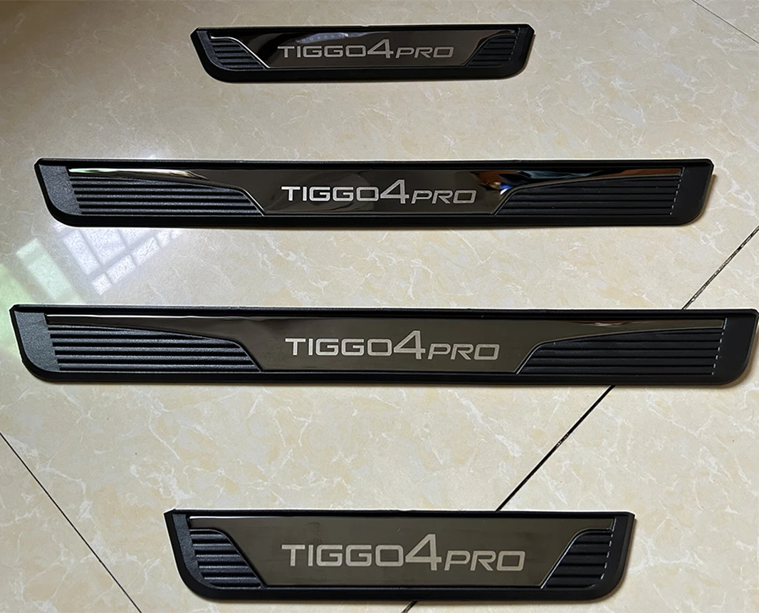 Chery Tiggo 4 Pro Stainless Steel Door Sill Scuff Plate Guards (4pcs) view 4
