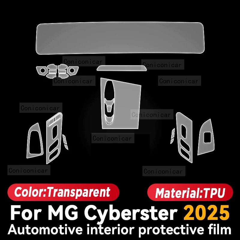 MG Cyberster 2024-2025 Dashboard & Screen TPU Protective Film view 2