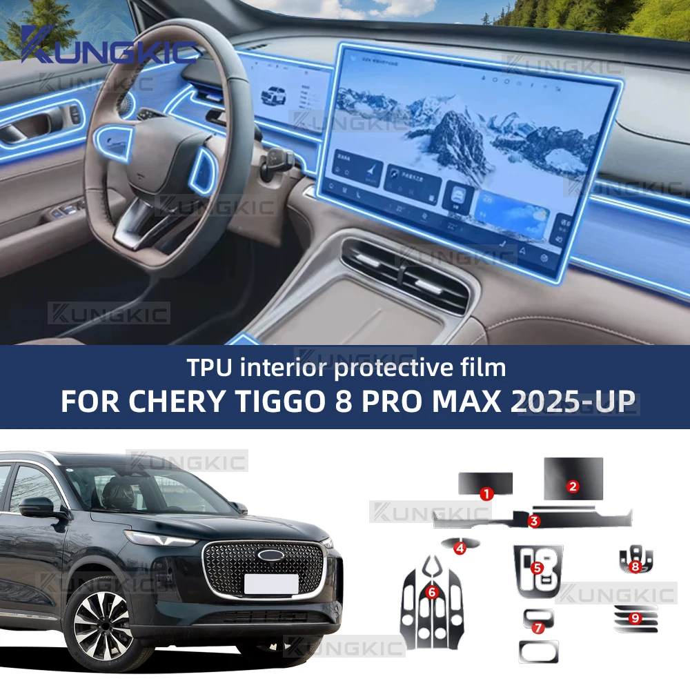 Chery Tiggo 8 Pro Max Dashboard & Screen TPU Protective Film view 2