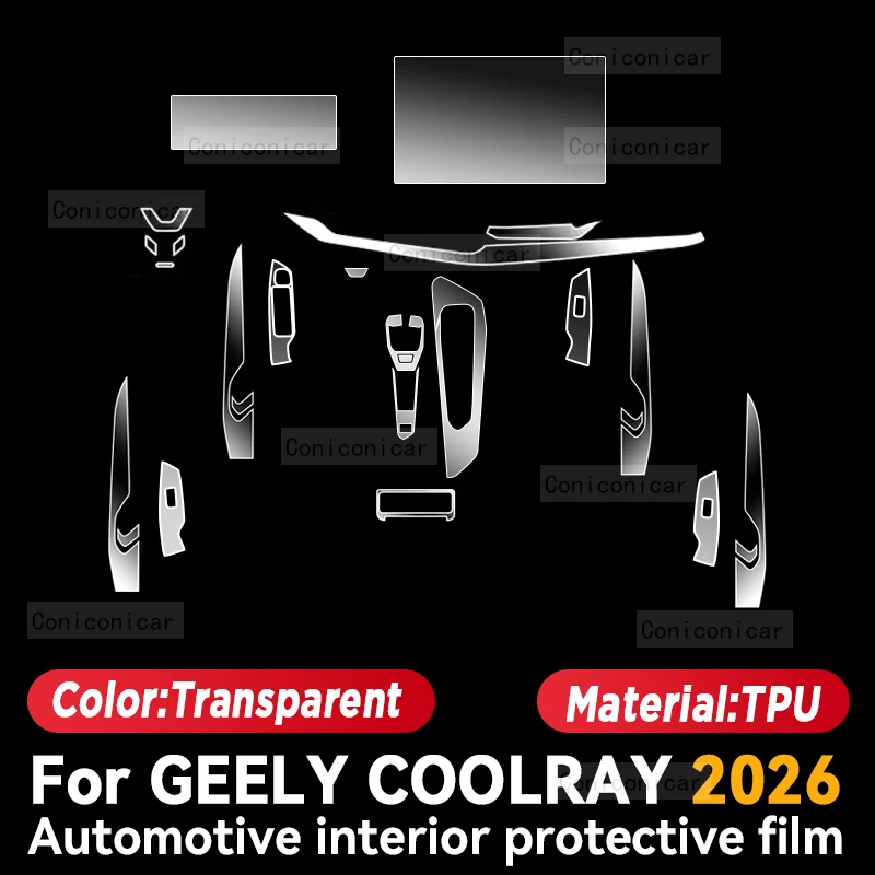 Geely Coolray 2026 Dashboard & Screen TPU Protective Film view 2