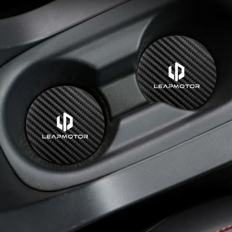 Leapmotor C16 Carbon-Effect Cup Holder Coaster Mats view 5