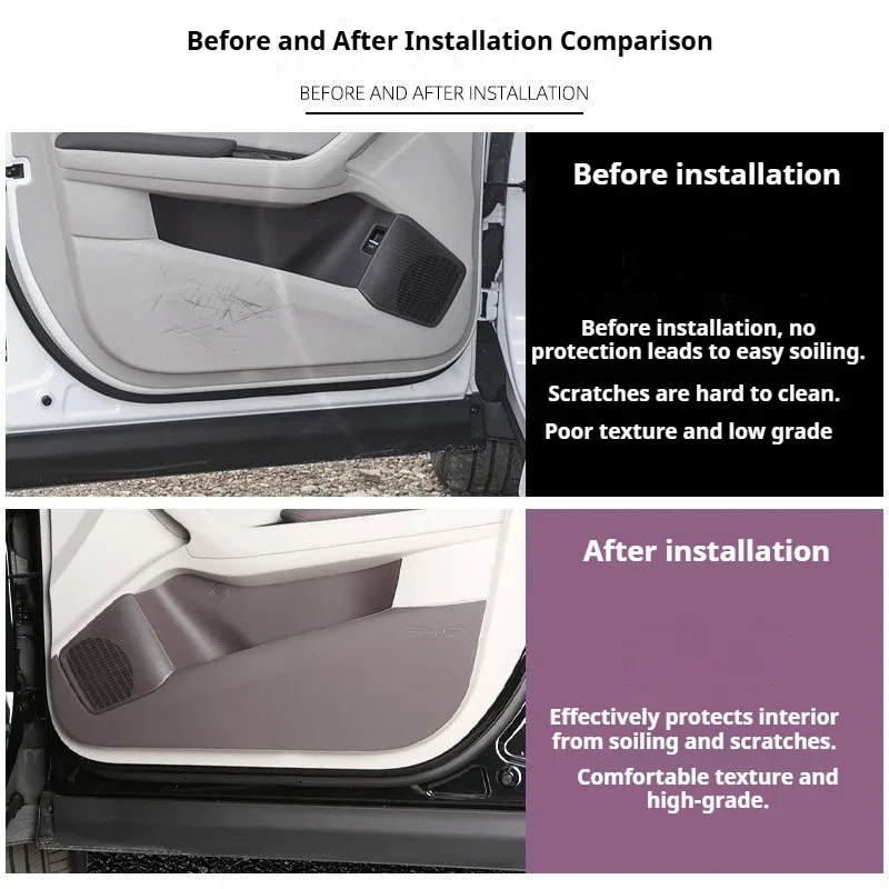 BYD Song Plus Leather Rear Seat Anti-Kick Protection Pads view 5