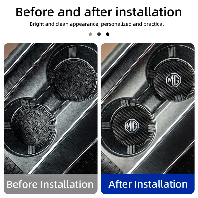 MG S5 EV Leather Cup Holder Coaster Mats view 5