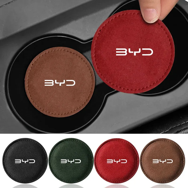 BYD Song Plus Leather Cup Holder Coaster Mats