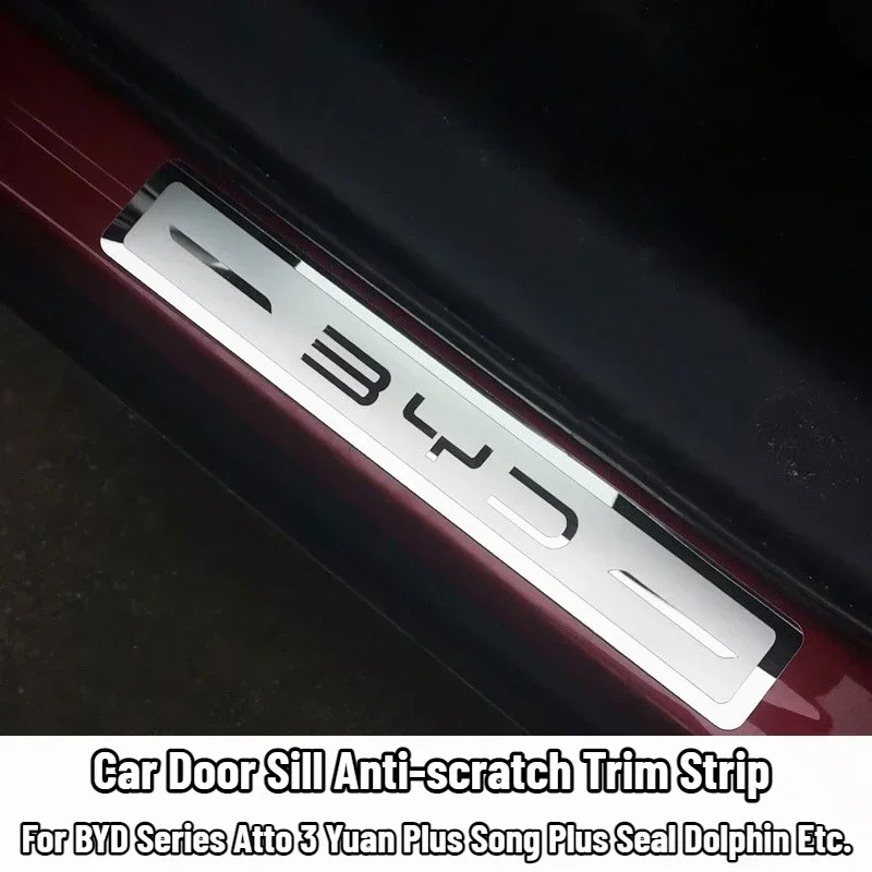 BYD Seal Stainless Steel Door Sill Protectors view 2