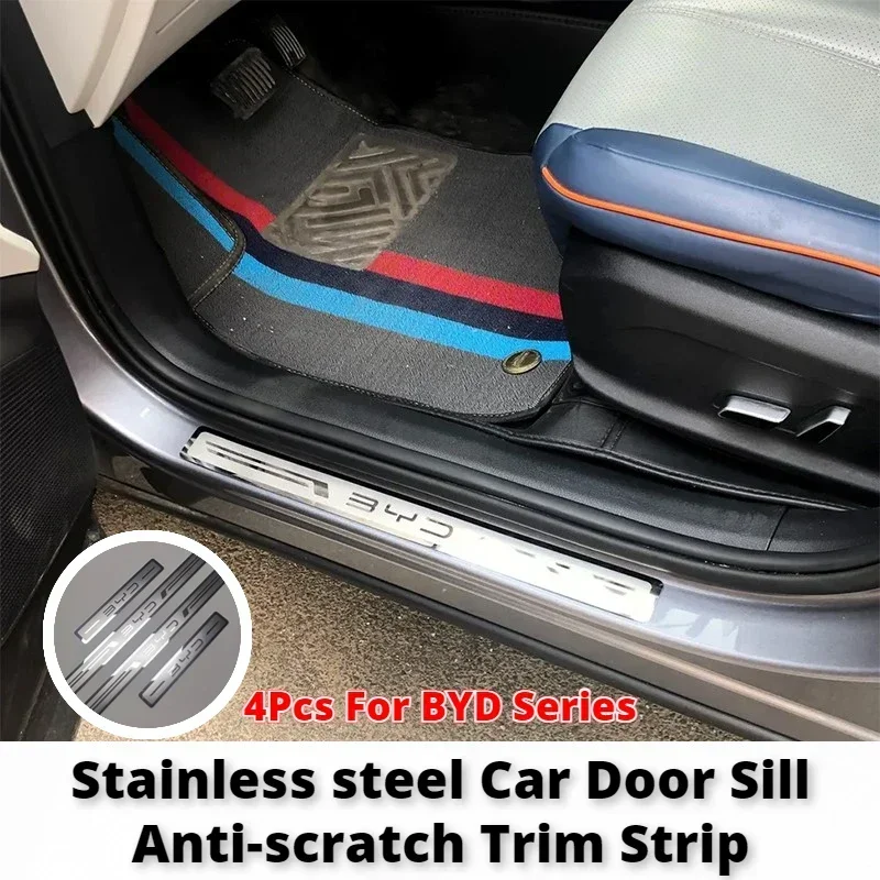 BYD Seal Stainless Steel Door Sill Protectors view 5