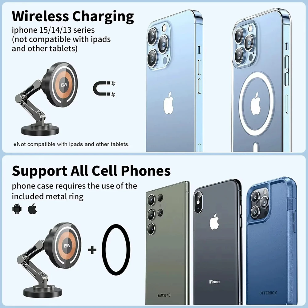 Magnetic Wireless Charging Phone Mount for BYD Sealion 7 view 4