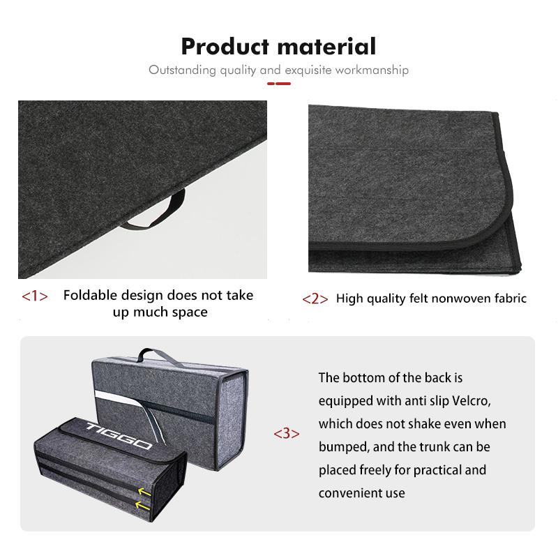 Chery Tiggo 4 / 7 / 8 Felt Folding Boot Organiser Bag view 4