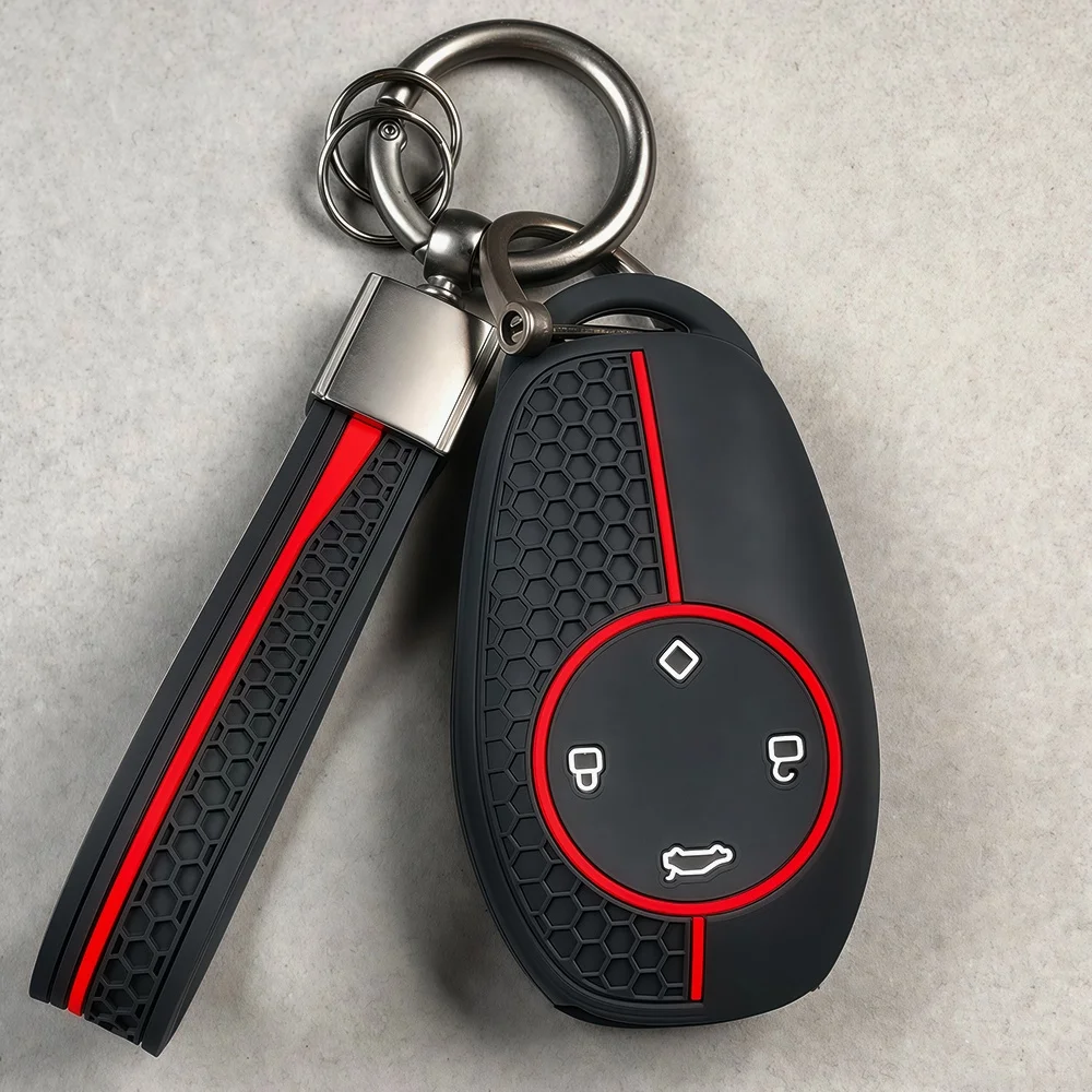 Leapmotor T03 & S01 Silicone Key Fob Cover with Keychain view 3