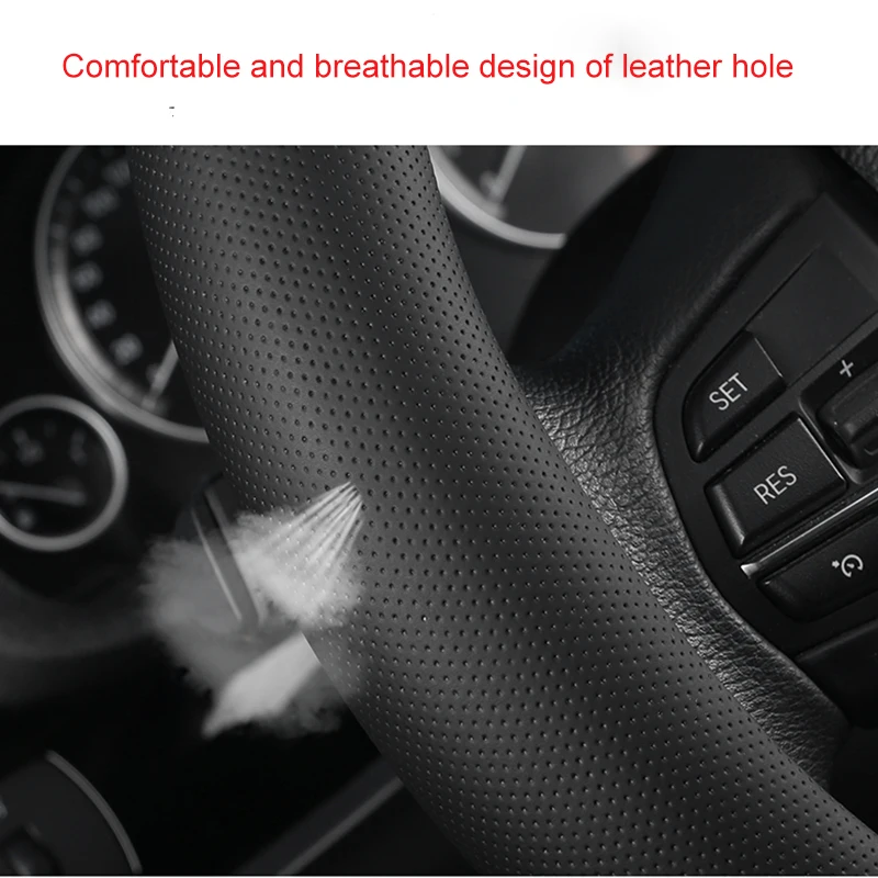 MG Carbon Fibre & Leather Steering Wheel Cover (38cm) view 6