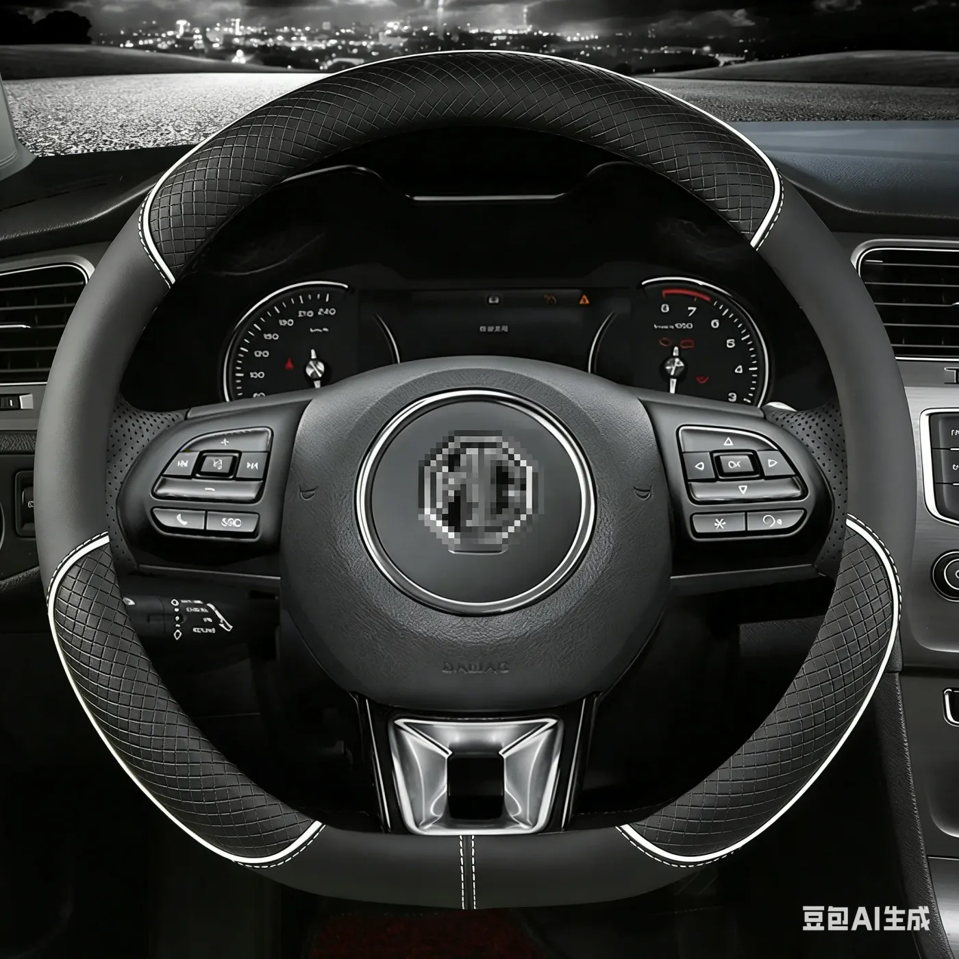 MG D-Shape Leather Steering Wheel Cover (38cm) view 2