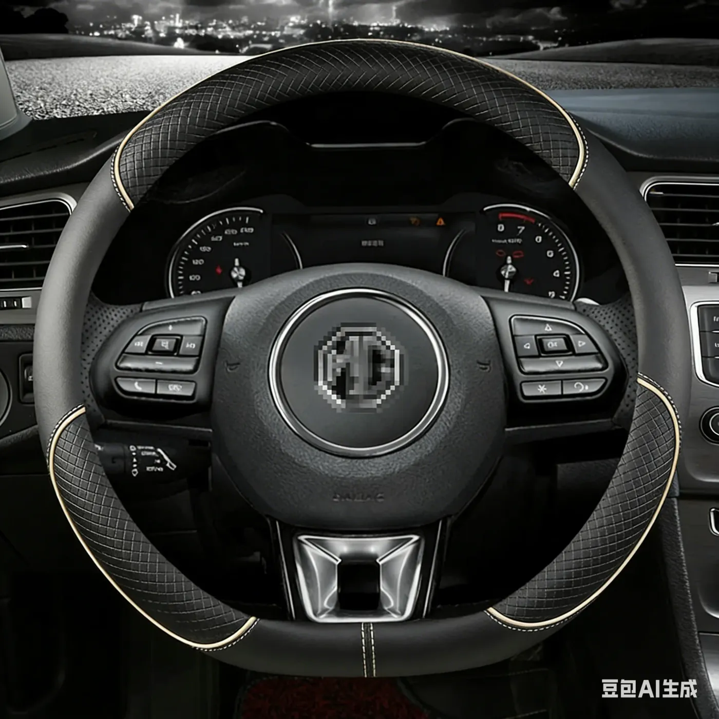 MG D-Shape Leather Steering Wheel Cover (38cm) view 4