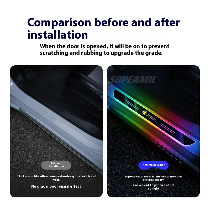 MG HS Illuminated LED Door Sill Plates view 4