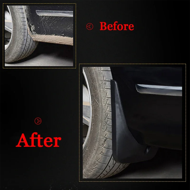 Omoda E5 Front & Rear Mud Flaps (4-Piece) view 3