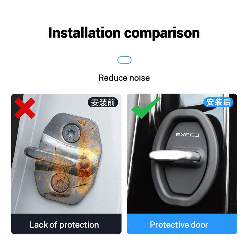 Chery Tiggo Silicone Door Lock Protective Covers (4 Sets) view 3