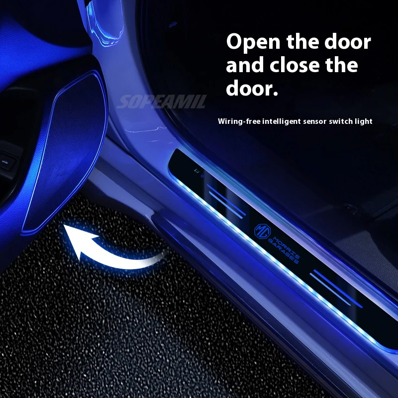 MG HS Illuminated LED Door Sill Plates view 6
