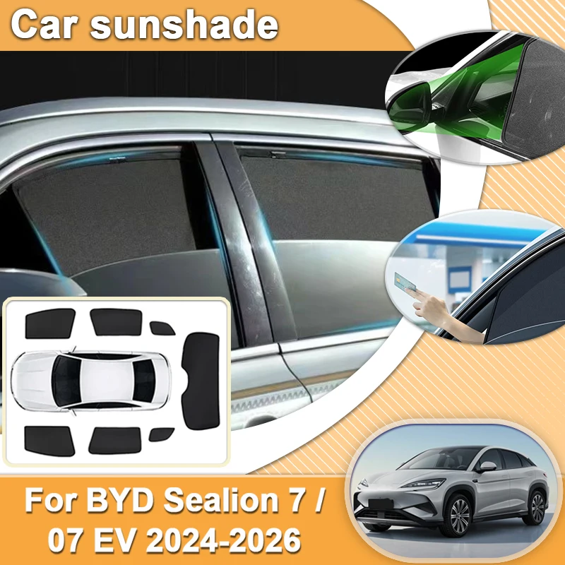 BYD Sealion 7 Magnetic Window Sunshades view 2