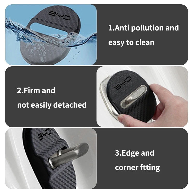 BYD Carbon-Fibre Door Lock Protectors (4pc) view 4