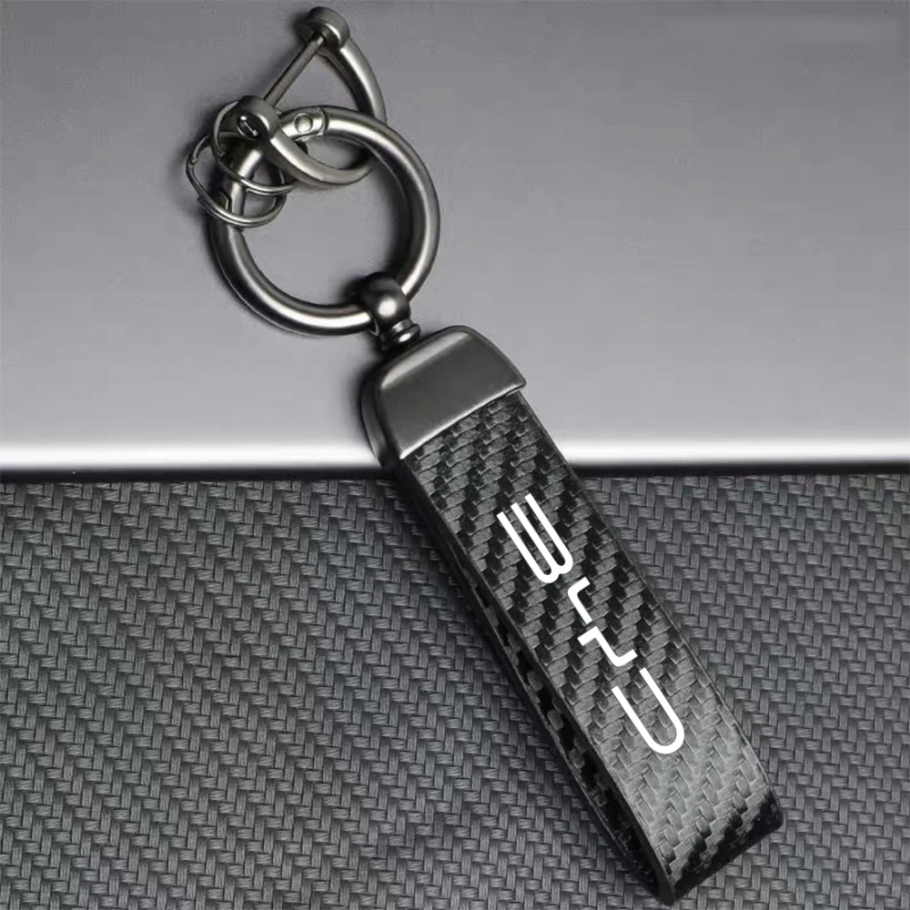BYD Carbon Fibre Faux Leather Keychain view 4