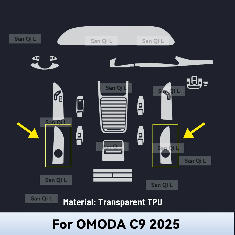 Omoda 9 Interior Screen & Console Protection Film view 3