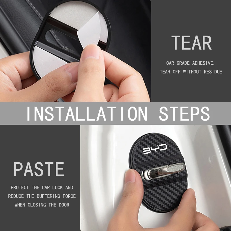 BYD Carbon-Fibre Door Lock Protectors (4pc) view 5