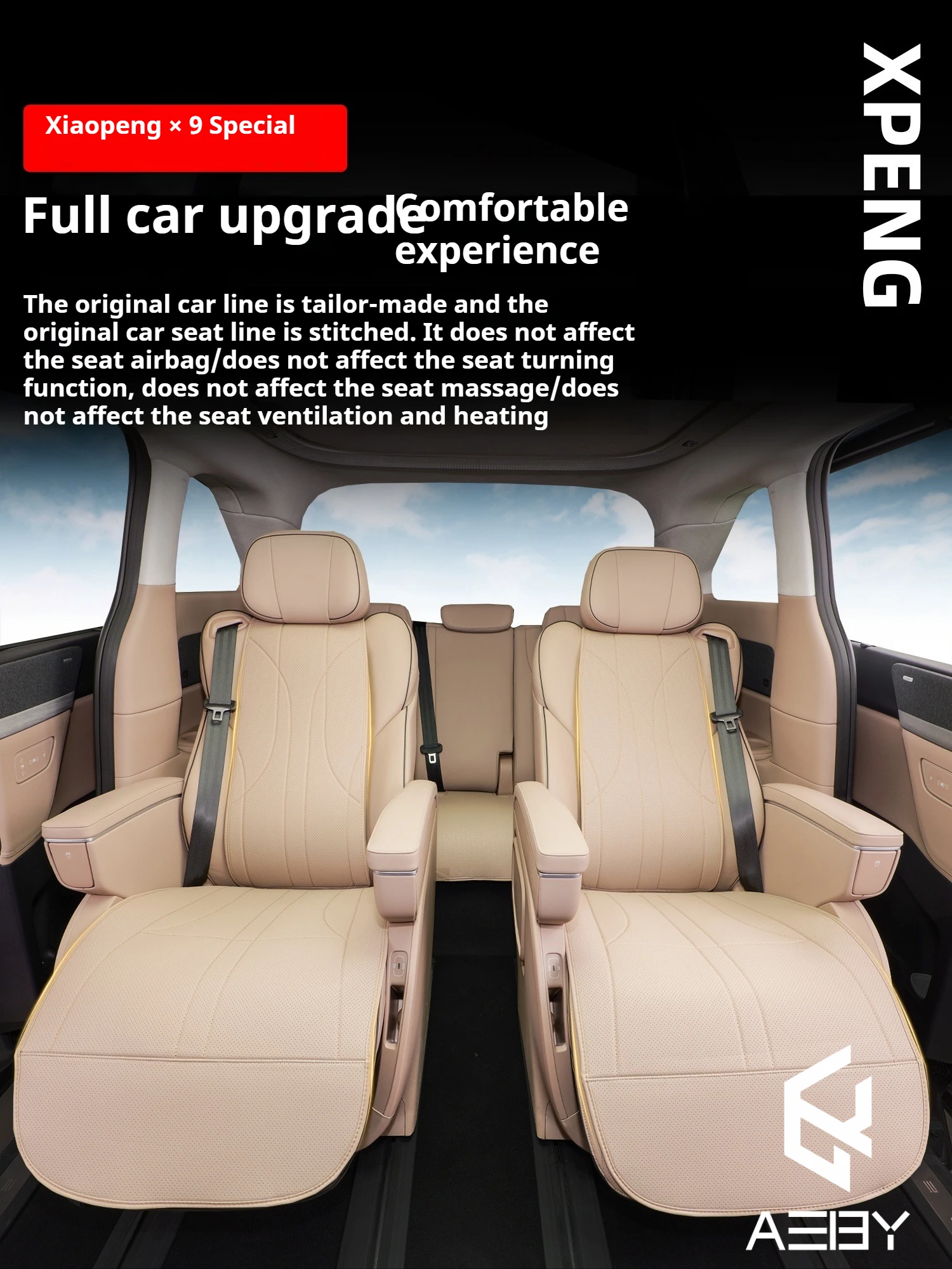 Xpeng X9 Tailored Leather Seat Covers view 4