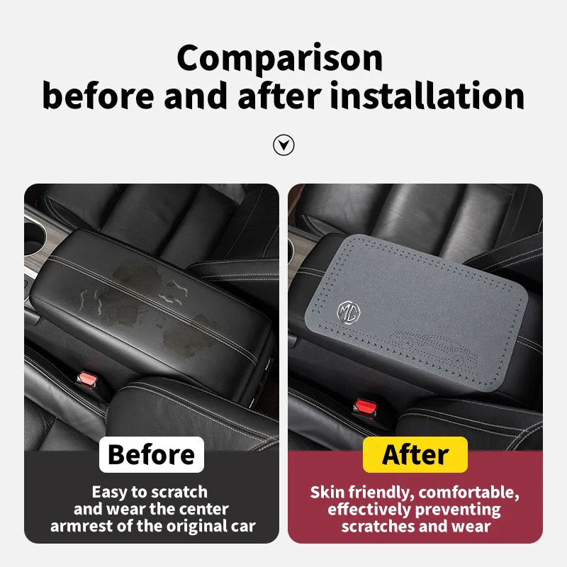MG Faux Leather Centre Console Armrest Pad view 5
