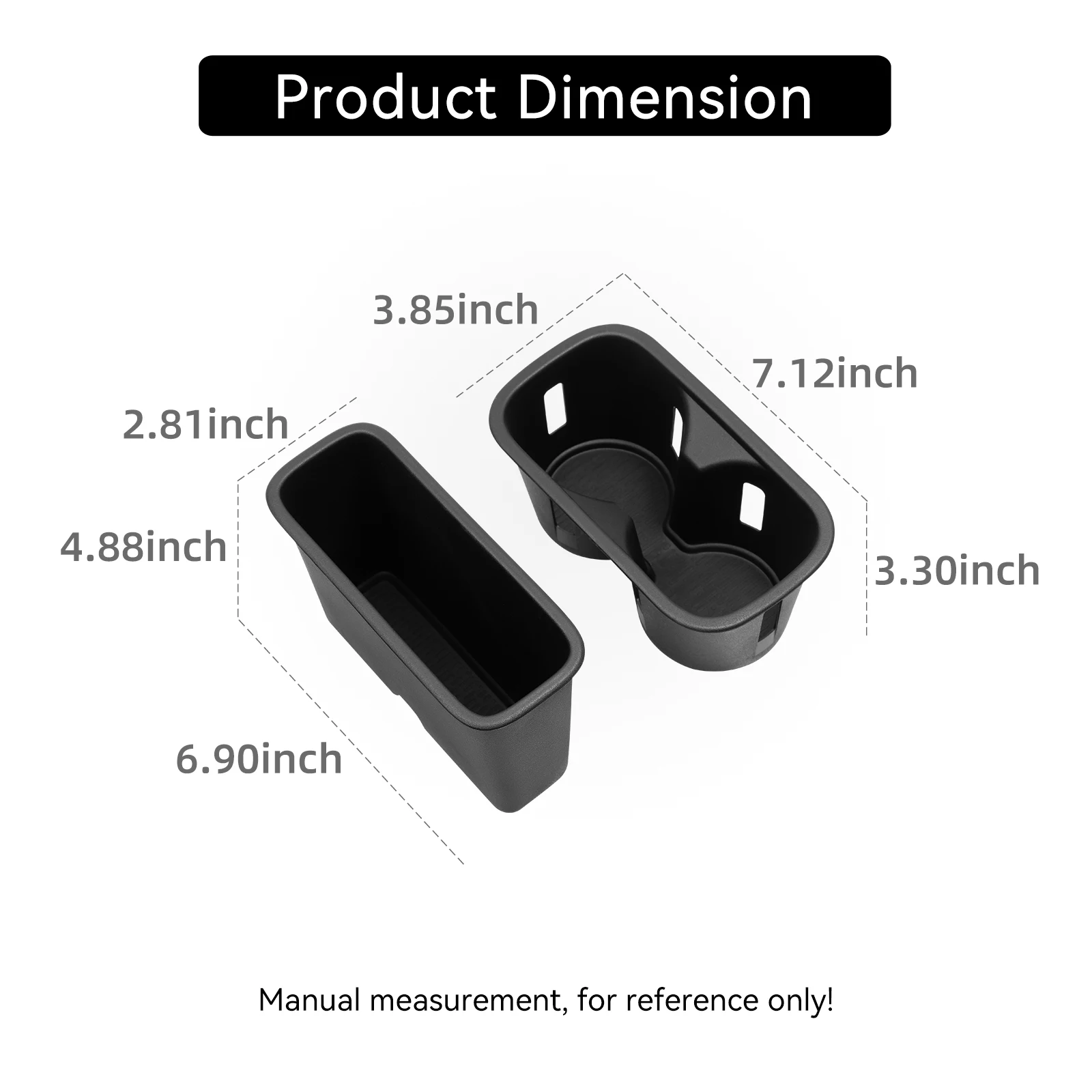 BYD Atto 3 EVO Centre Console Cup Holder Insert (2pc) view 3