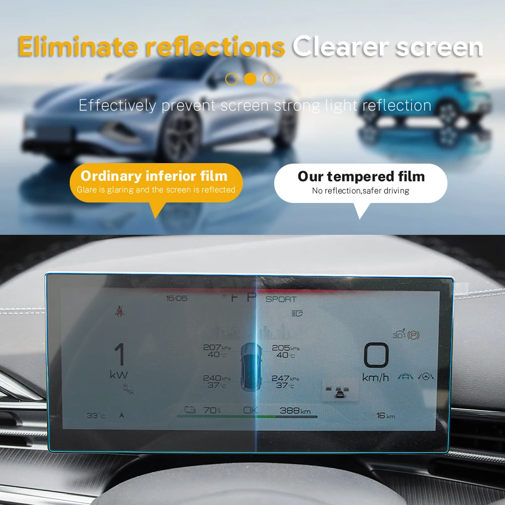 BYD Seal Instrument & Navigation Screen Protector (Tempered Glass) view 4