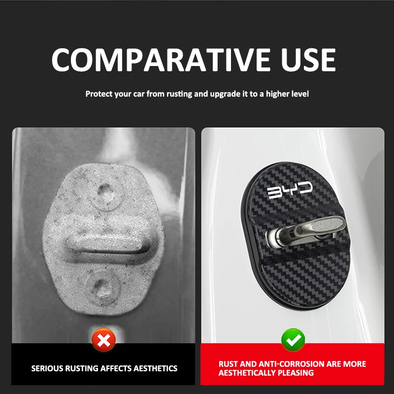 BYD Carbon-Fibre Door Lock Protectors (4pc) view 3