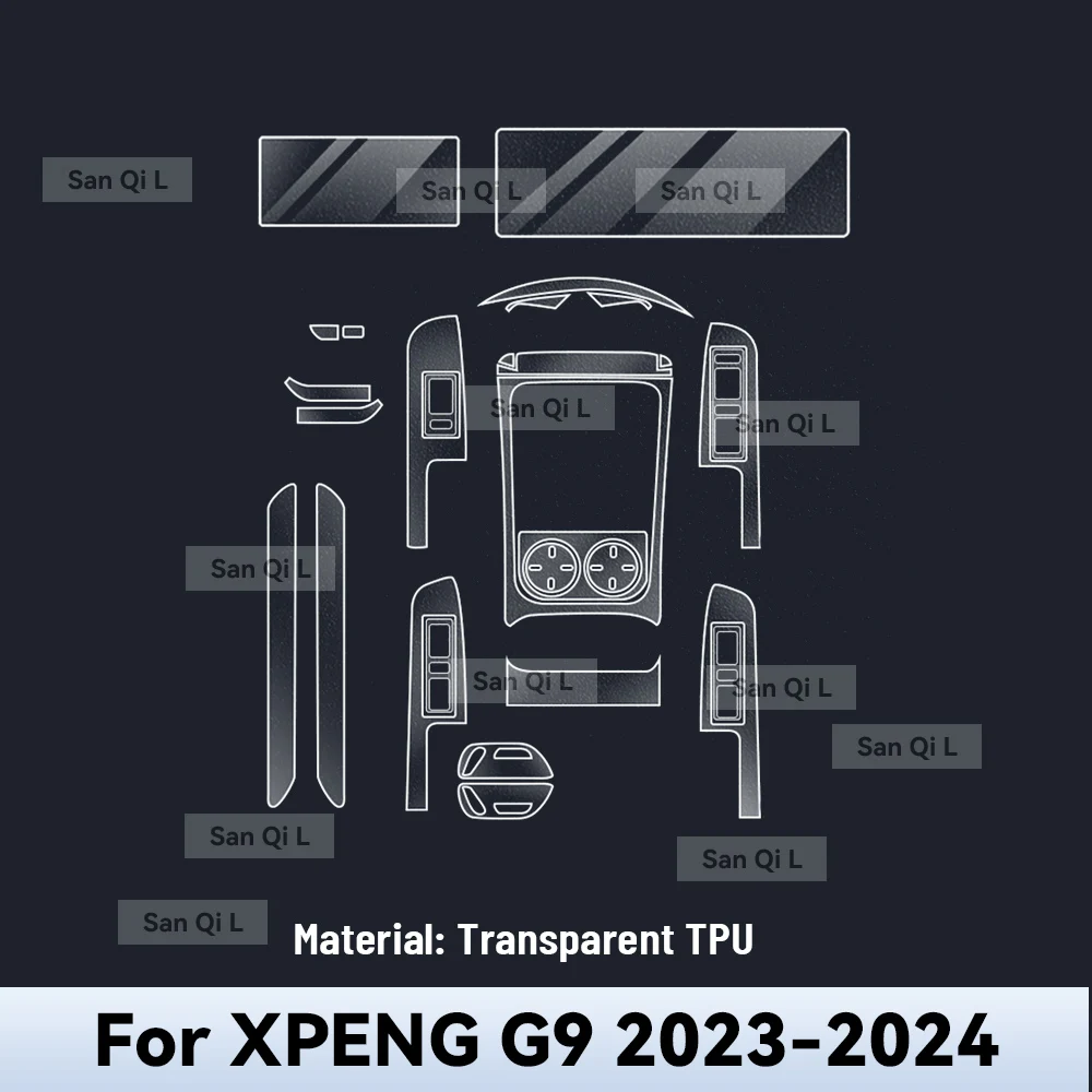 Xpeng G9 Interior Screen & Console Protection Film view 3