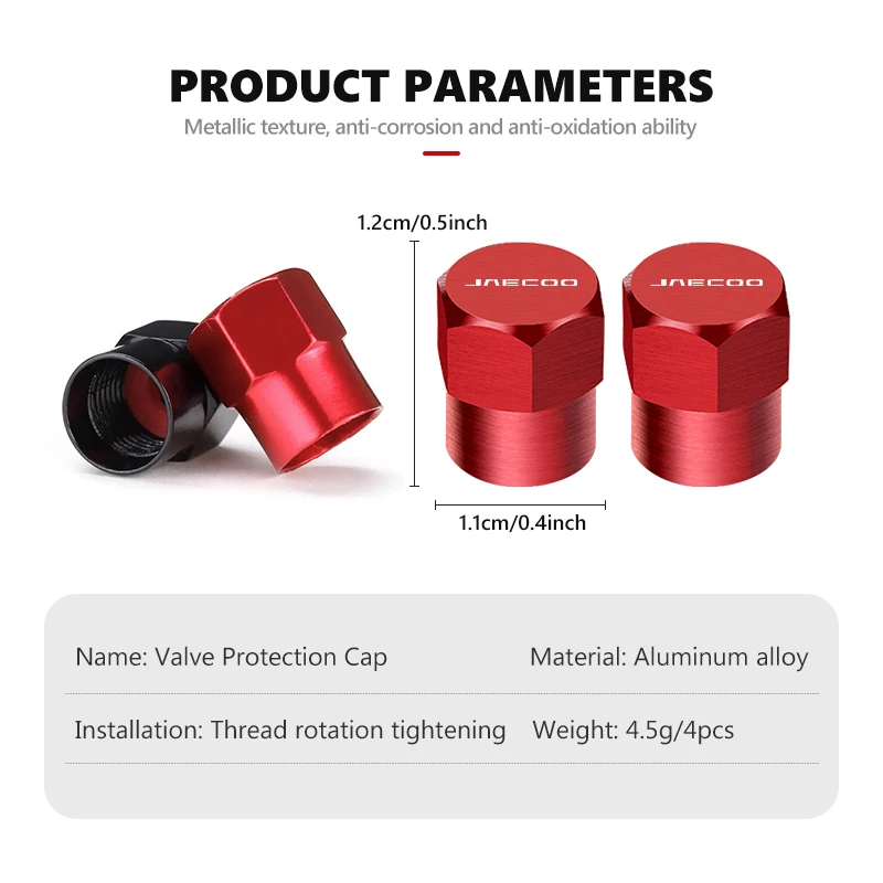Jaecoo Tyre Valve Caps (4pc) view 6