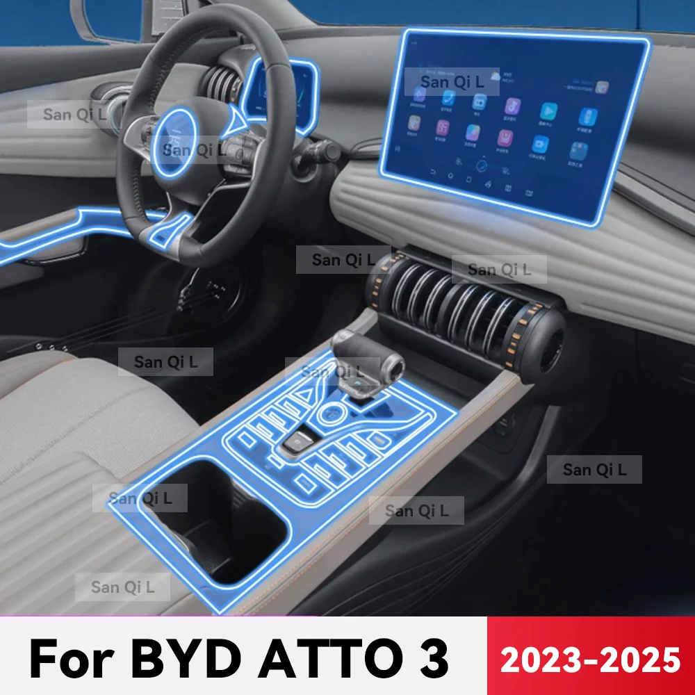 BYD Atto 3 Interior Screen & Console Protection Film (2023–2025) view 2