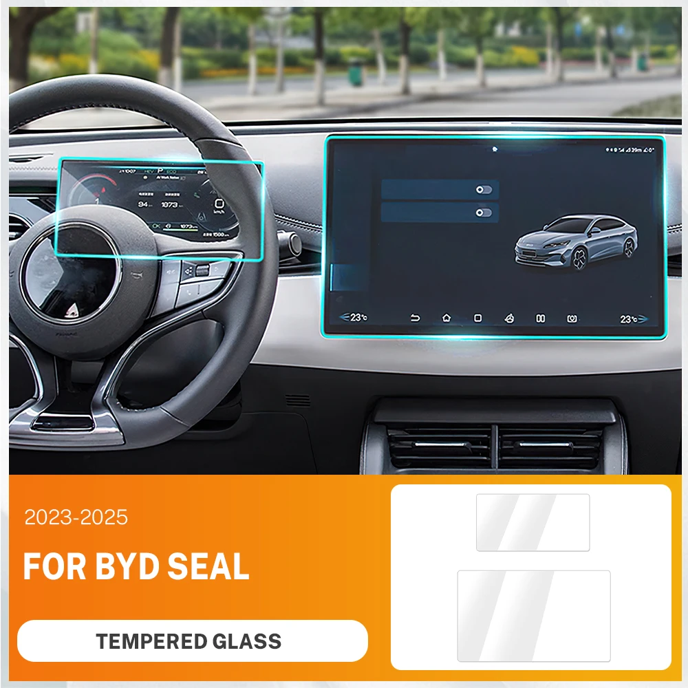 BYD Seal Instrument & Navigation Screen Protector (Tempered Glass) view 2