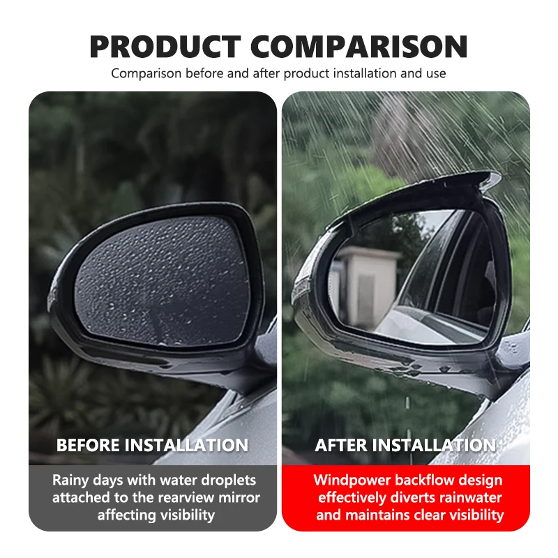 MG HS Carbon-Look Mirror Rain Guards (2 Pack) view 3