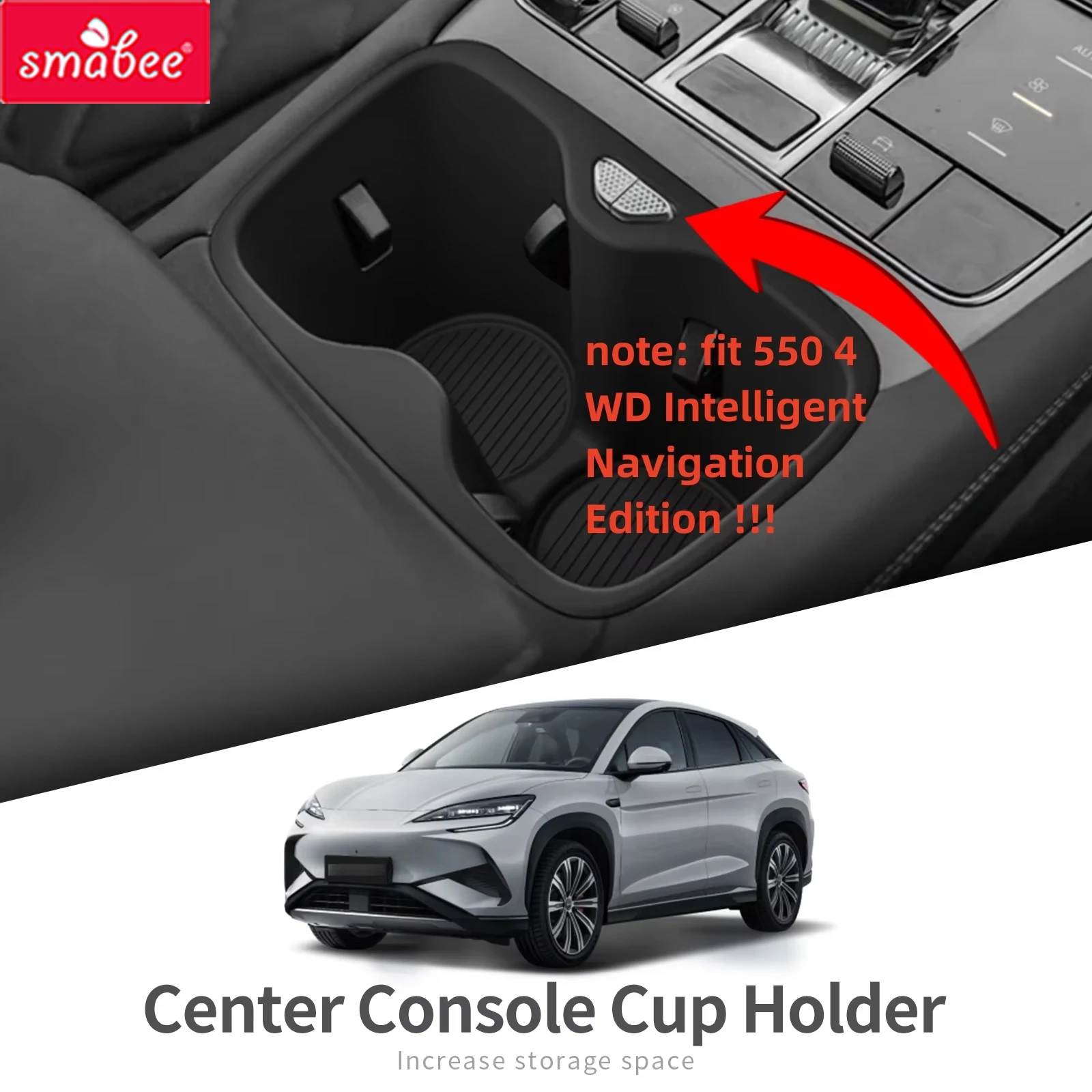 BYD Sealion 7 EV Central Cup Holder Insert (RHD, 2024-2026) view 2
