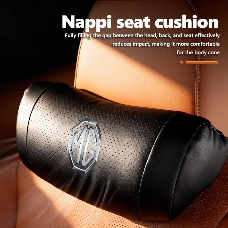 MG Leather Headrest Neck Pillow view 2