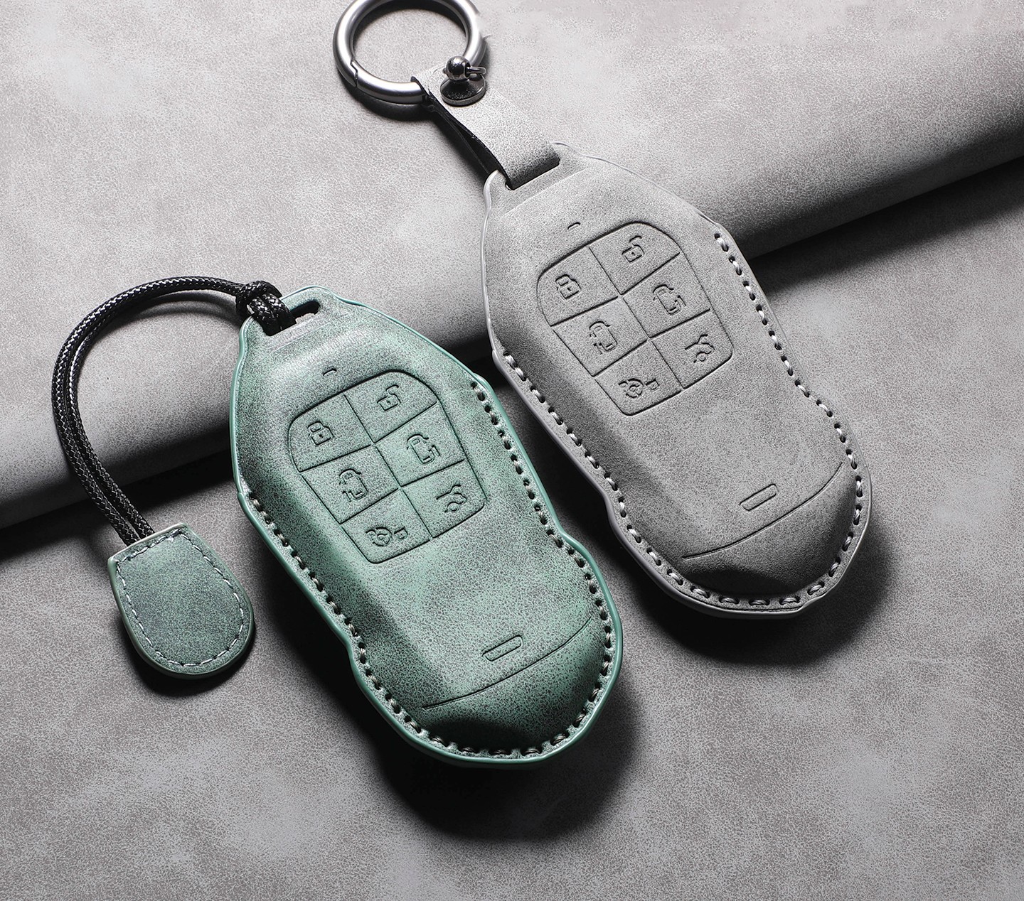 Xpeng X9 Suede Key Fob Cover view 3